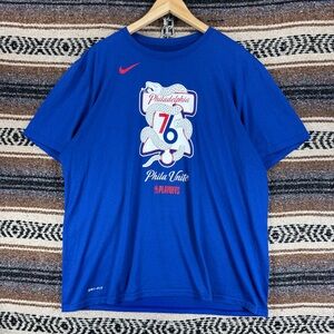 Nike Philadelphia 76ers NBA Playoffs 2018 T-Shirt Size XL women’s